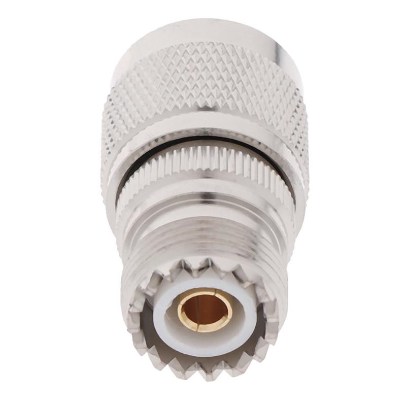 1ks adaptér pro koaxiální kabel typu N, samec na UHF SO-239, samice, rovný, RF, 5V, 12V, 220V ...