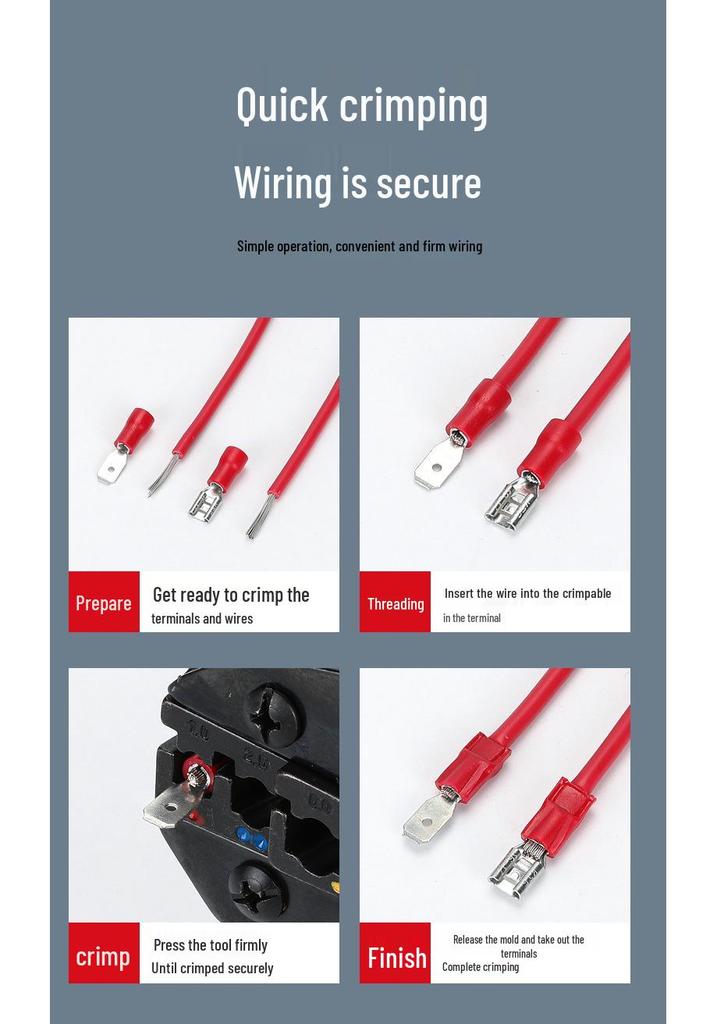 KT Keshitong FDD1.25-110(8)/250 Female Pre-insulated 2.8mm Crimp Terminal Connector