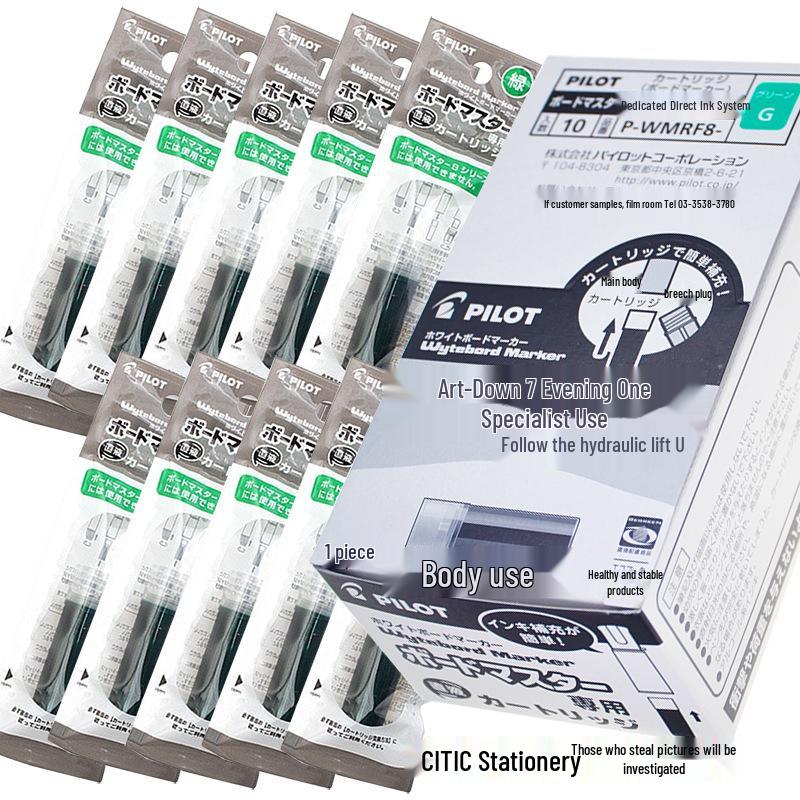 PILOT Hyaku Raku Raderbar Whiteboardpenna, Stor Kapacitet, Utbytbar Spets