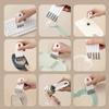 Multifunctional Flexible Gap Cleaning Brush Multi-Function Cup Brush Soft Brush Keyboard Cleaner Household Car Cleaning Tool White&Grey