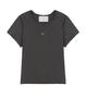 NO EXTRA TOUCH Destroyed Detail T-Shirts (Charcoal) / 25Spts002Ch
