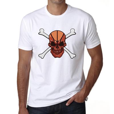 Grafisches Herren-T-Shirt – Angry Skull With Crossbones Shirt für Männer