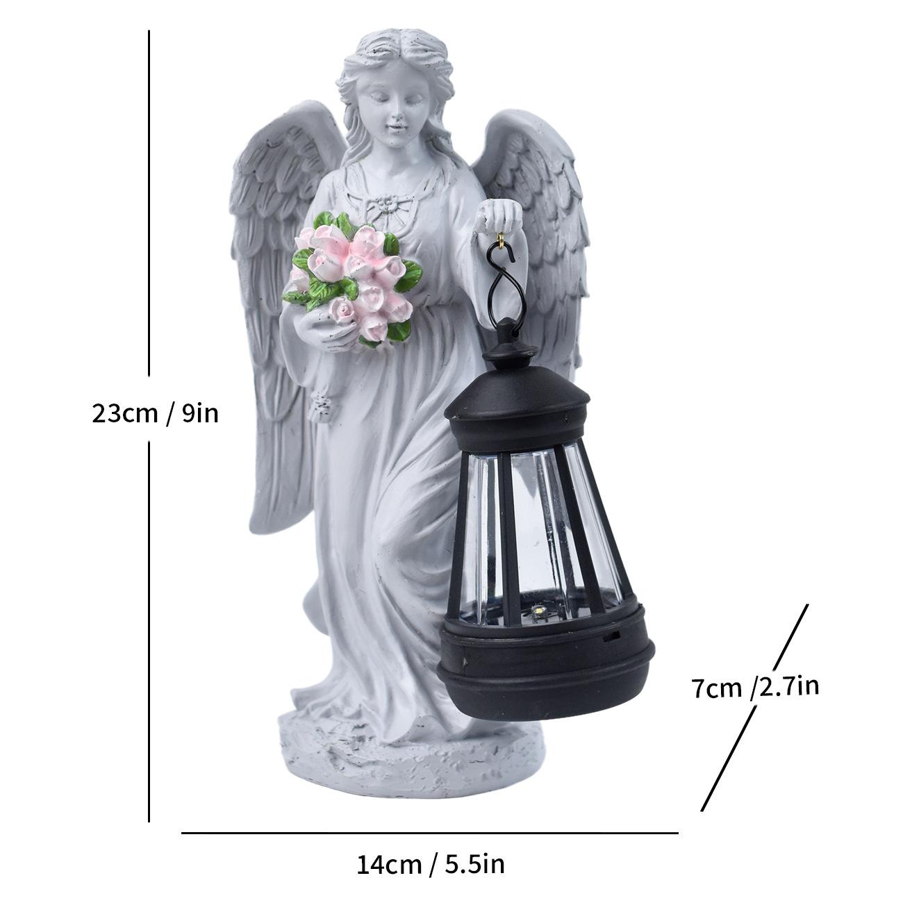 

JYL TS/120,Flocked Elf Solar Garden Night Light American Figurine for Villa Outdoor Garden Resin Craft One Size середній колір taupe
