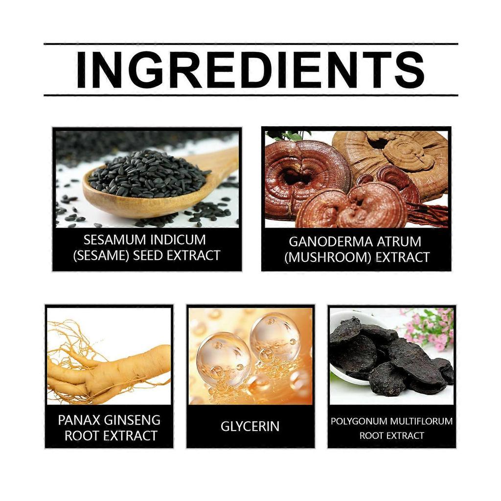 Plant black hair shampoo plant extract washing and care DIY dyed hair refreshing and smooth shampoo