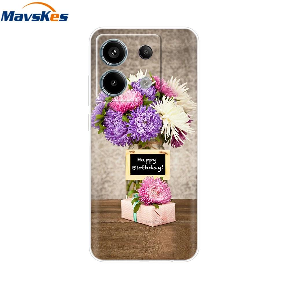 Etui do Xiaomi Redmi Note 13 Pro 5G Urocze Serduszko Miłości Silikonowe Miękkie Pokrowiec na Telefon Dla Redmi Note 13 5G Coque Etui Redmi Note13 Przezroczyste