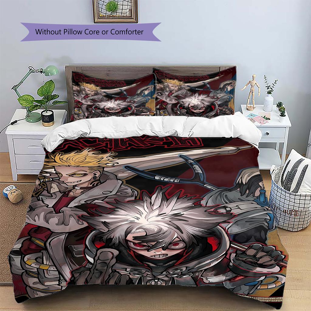 Gachiakuta Pattern Bedding,Quilt Set Quilt Cover Pillowcase Home Birthday Gift (1 * duvet cover + 2 * pillowcase, without core)