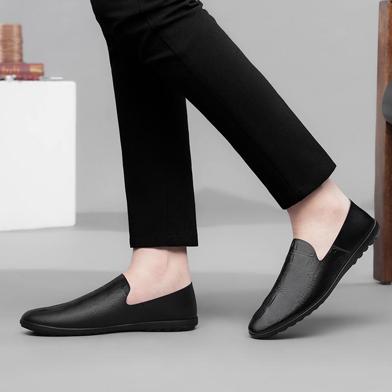 Lässige Herrenlederschuhe Bequemer flacher Stil Formell Geschäftlich Freizeit Party Leichte Erwachsenenschuhe Frühling Sommer