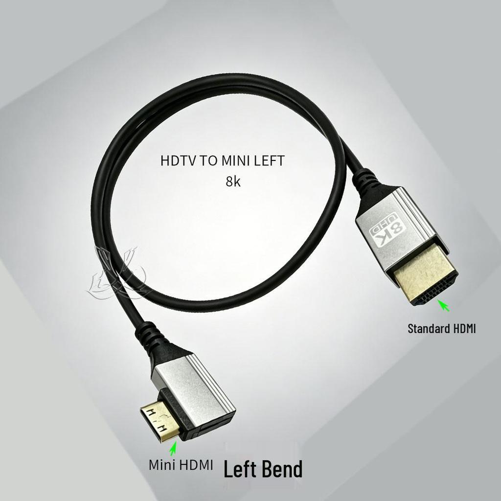 Câble Mini HDMI 2.1 8K Ultra-Fin pour TV, Caméra, Moniteur