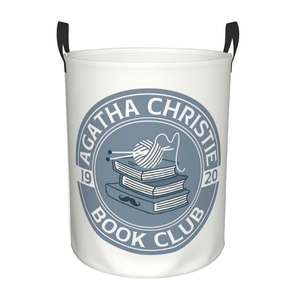 Agatha Christie Book Club Dirty Laundry Baskets Foldable Large Waterproof Clothes Storage Basket For Home Children's