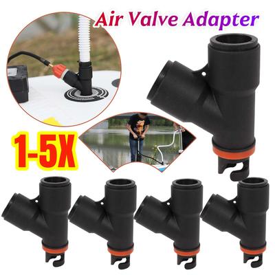 Adaptateur de valve à air Bateau gonflable à rames Bateau en caoutchouc Pagaie Canoë Kayak Valve à air Pompe Compresseur Convertisseur 2 Têtes pour Planche SUP
