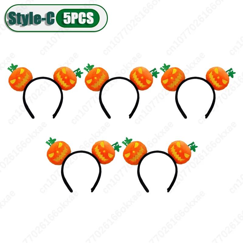 1-20PCS Halloween Funny Hair Bands Cos Pumpkin Headband Headwear Girl Prank Hair Clip Cute Elf Hair Clip Decoration