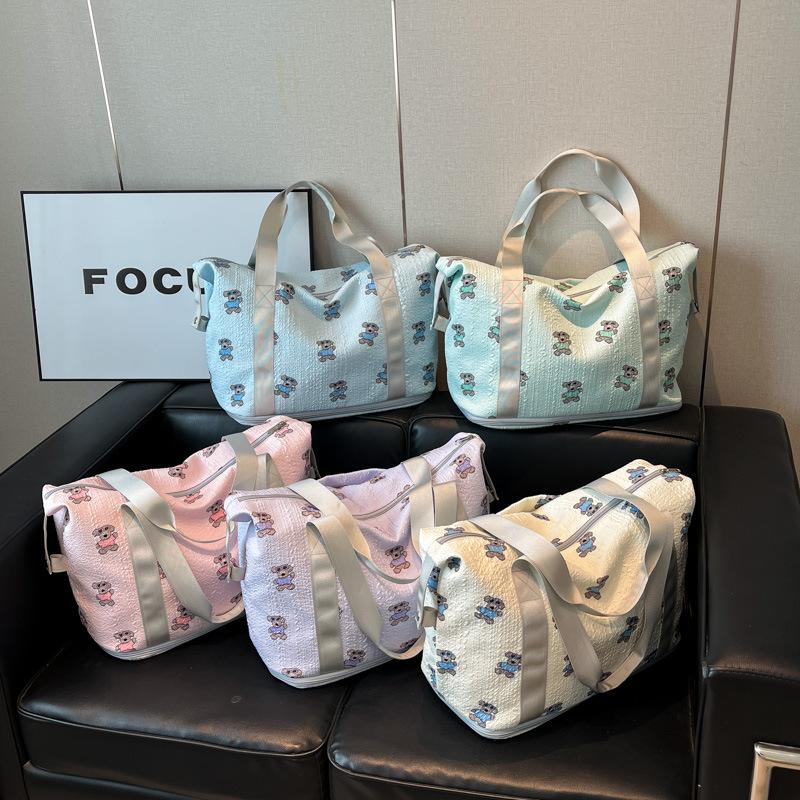 Foldable Portable Short Trip Bag Cute Business Trip Large Capacity Luggage Student Birth Bag Hand Shoulder Bag