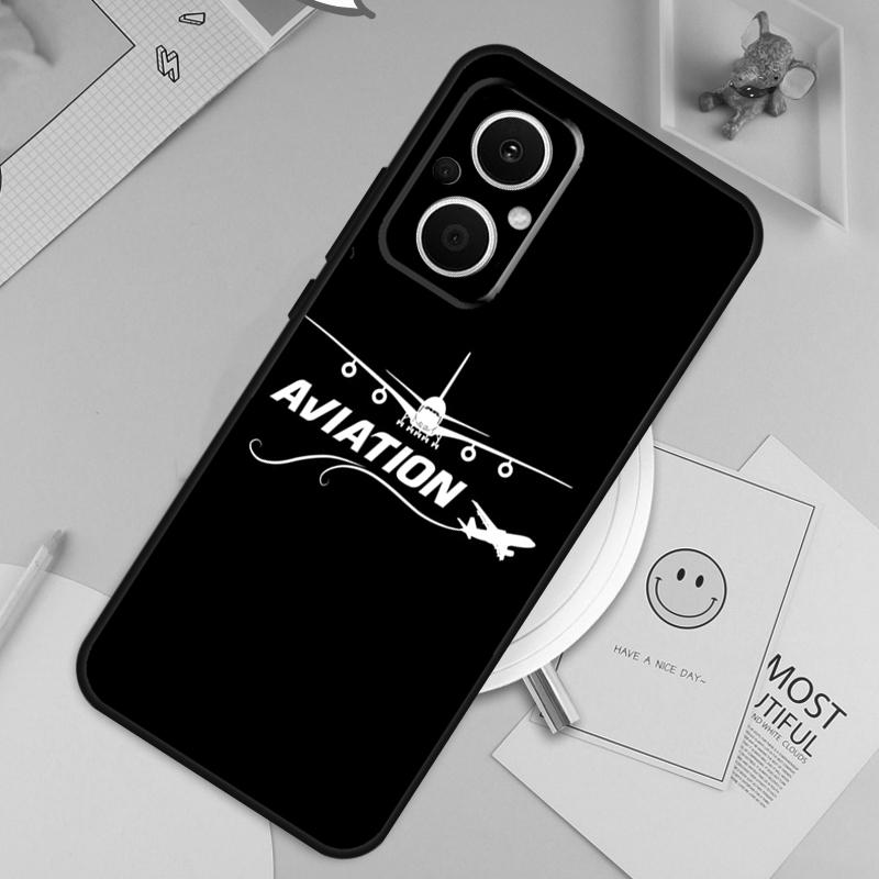 aircraft Airplane fly travel For OPPO Reno 8T 11F 12F 13F 14F 7 8 Lite 10 11 12 13 14 Pro OPPO Find X9 X8 X5 X6 Pro Case
