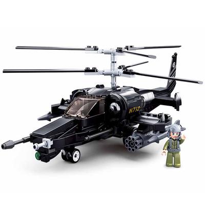 WW2 Russia Military Armed Helicopter Black Shark Bricks Sets Classic Arms Model Kids Toys Compatible with Building Blocks