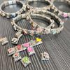 100Pcs Elegant Italian Charm Bracelet Module Stainless Steel Links for Handchain Fashionable Wristband Components