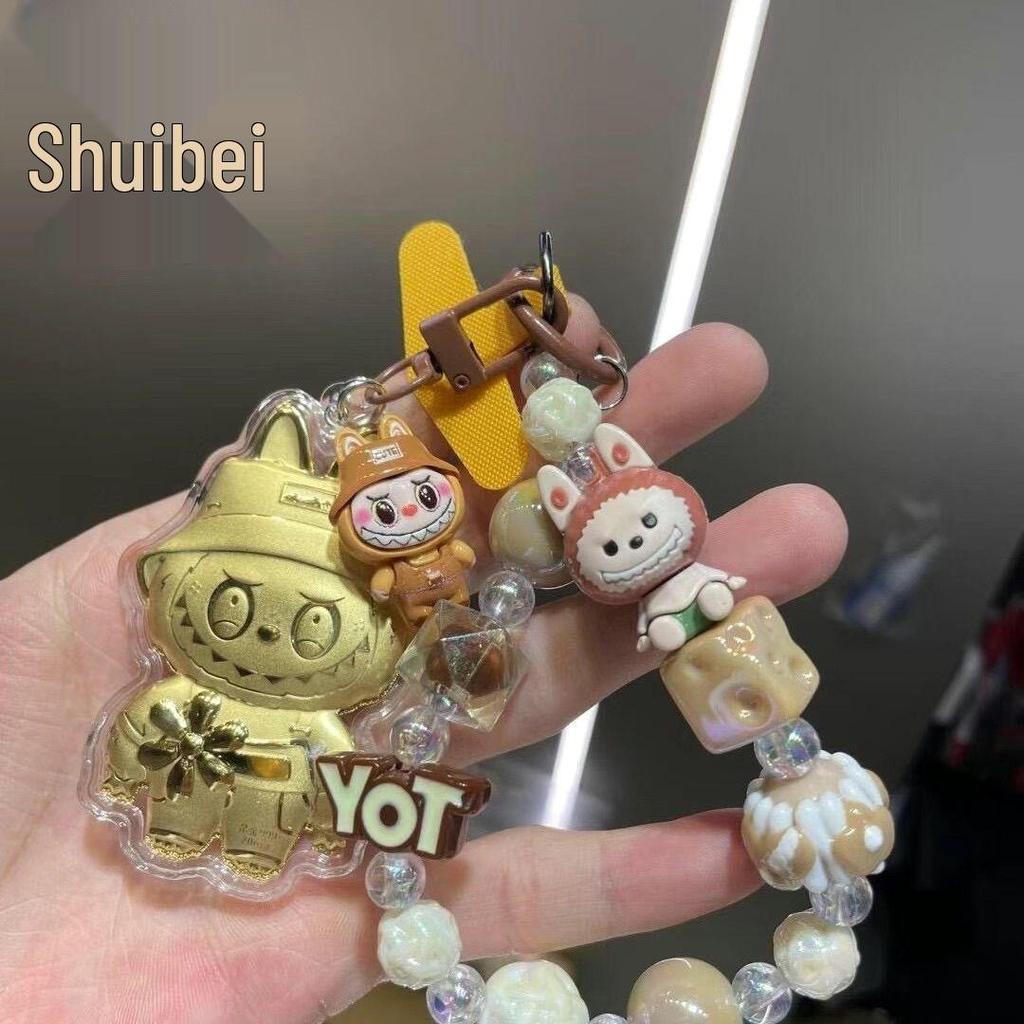 Cinnamoroll Gold Keychain & Monogram Leather Phone Bag with High-End Charm Pendant