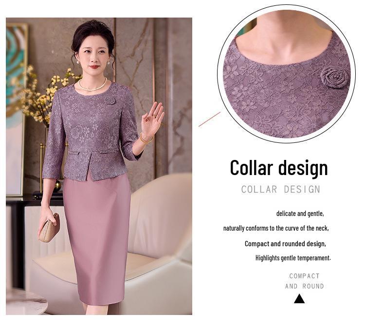 Elegant 2025 Purple Mother-of-the-Bride Dress for Daily Wear