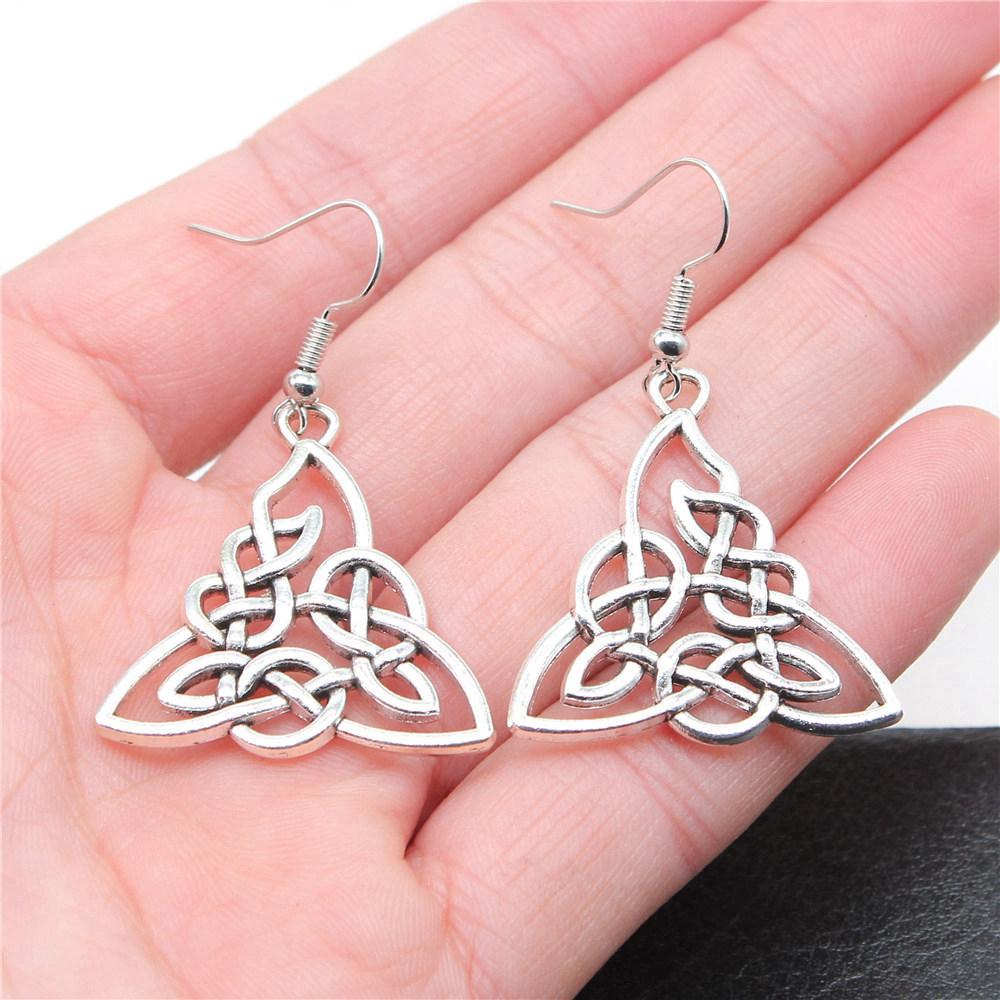 Drop & Dangle Earring Celtic Hexagram Kids' Jewelry MaterialsEarring Size 18x19mm QE006