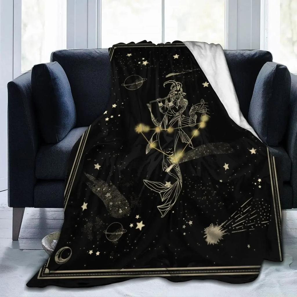 Zwölf Sternbilder Kuscheldecke Flanell Fleece Decke für Couch Bett Sofa Reisen Camping für Kinder Erwachsene Geschenk King Size