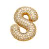 Zircon Copper Hip-Hop Alphabet Pendant Necklace for Women