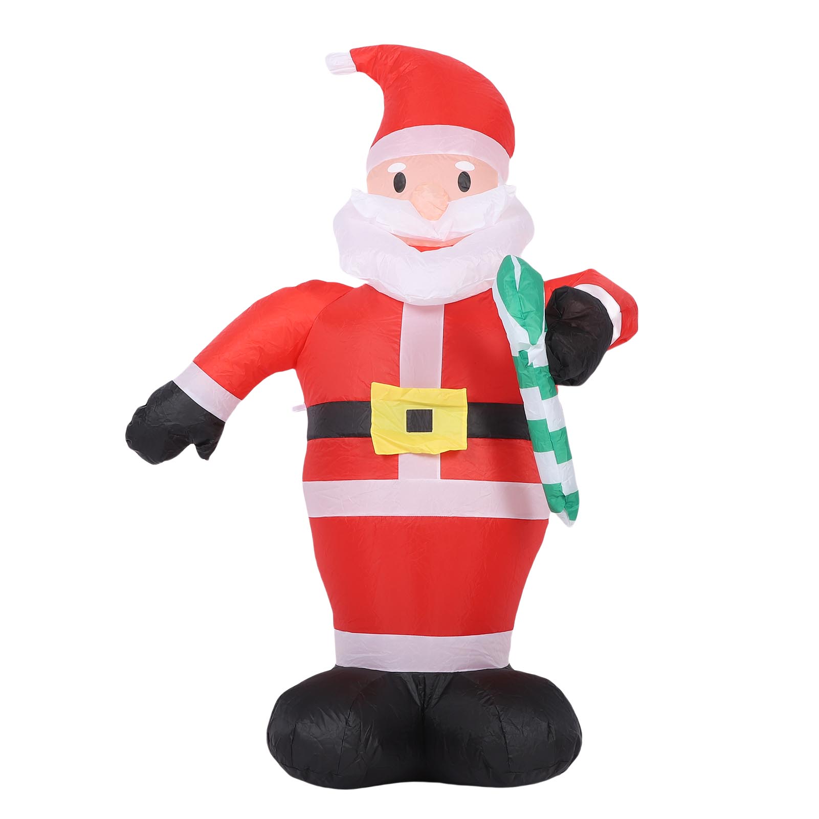 

3.9FT Inflatable Father Xmas with Cane Water Proof 190T Polyester LED Lighted Blow Up Xmas Yard Decoration for Home Outdoor Party