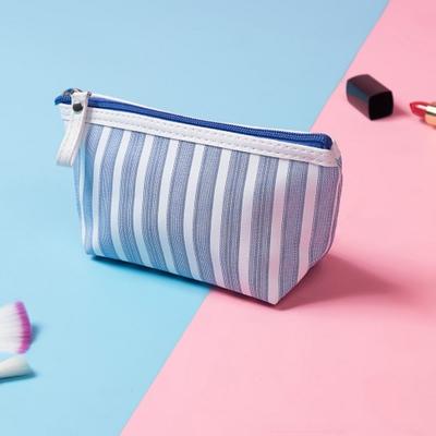 Miyahouse Waterproof Cosmetic Bag Women Makeup Bag Fashion Striped Toiletry Organizer Travel Portable Storage Bag Pencil Case