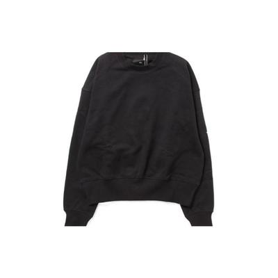 Y-3 SS23 Solid Color Crew Neck Long Sleeve Sweatshirt Unisex Sweatshirt Black H44791