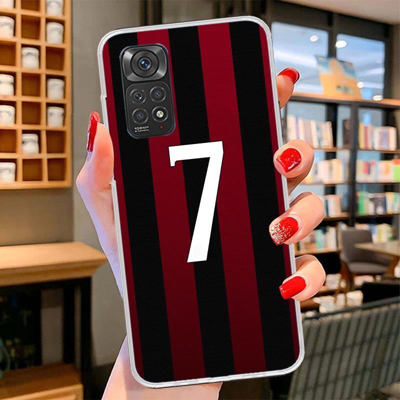 FootBall SuperStar Number C 7 10 Cover Phone Case For Xiaomi Redmi Note 15 14 13 12 11 10 Pro Plus 14S 12S 11S 11T 11E 10S Soft