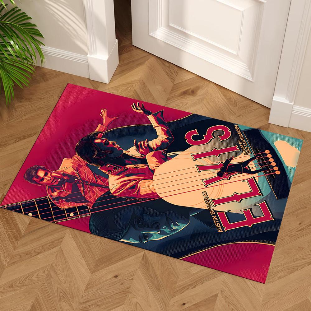 Elvis Presley Area Rug Perfect for Living Rooms Playrooms Bedrooms Outdoor Anti-slip Rug Decorate Offices Spiritual Gift