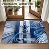 Crystal Velvet Square Rug Custom NameDallas Cowboys Pattern Non Slip Home Floor Decor Rug