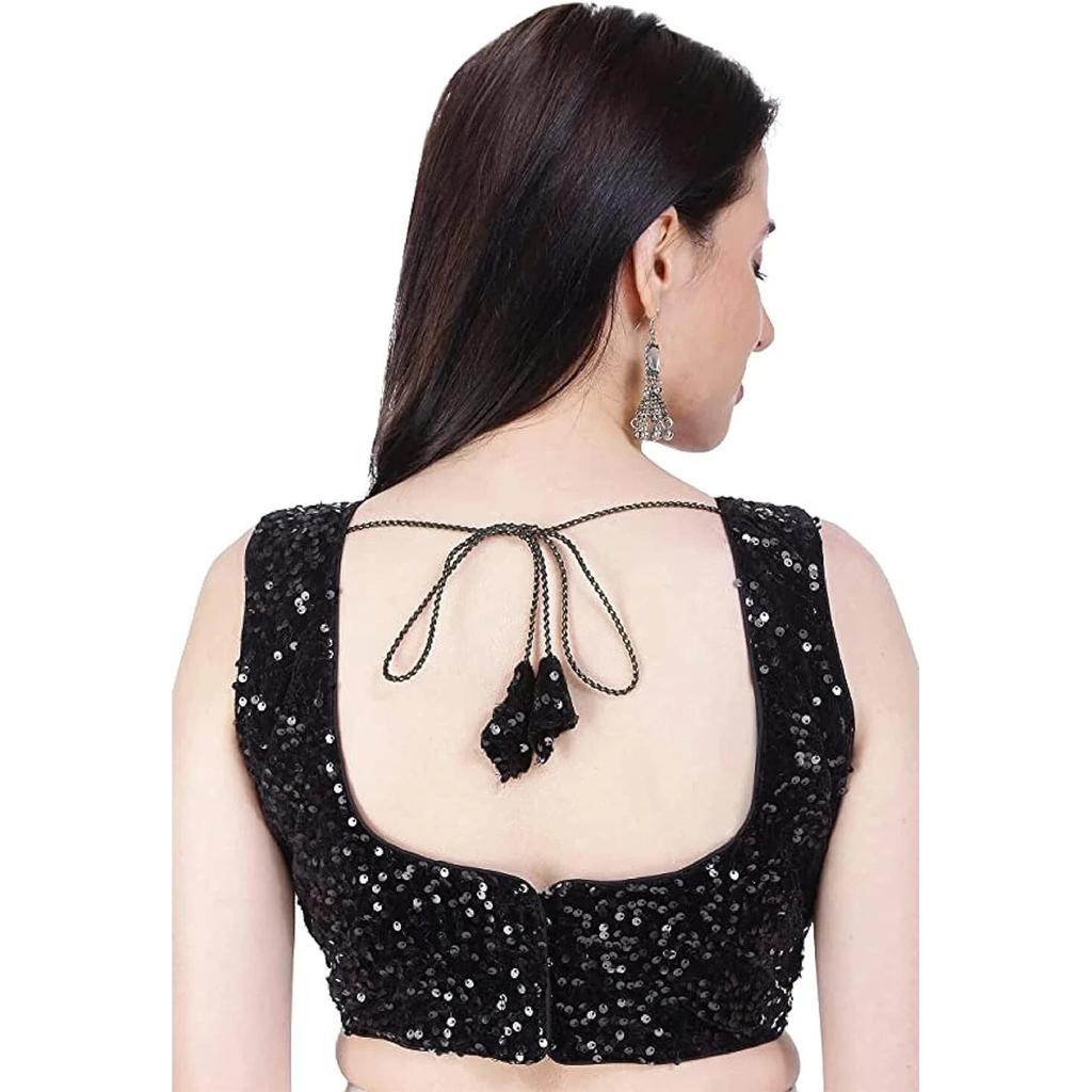 Party Wear Velvet Sleeveless Blouse Indian Bollywood Women's Velvet Choli