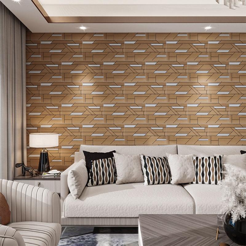 3D selbstklebende Wandpaneele - 60x30cm Geometrische PVC-Tapete, Strukturierte Wandaufkleber für Wohnzimmer Schlafzimmer, Wasserdichte Wanddekoration
