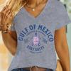 Gulf of Mexico Vneck Tee Turtle Gulf Coast Stay Salty Graphic T Shirts Women Unisex Mexico Beach Shirt Mexico Summer Casual Tops