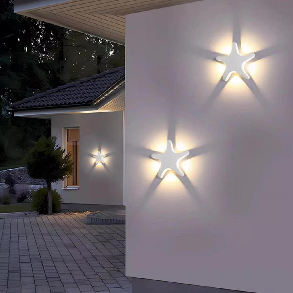 Modern Minimalist Four-Leaf Clover Outdoor Waterproof Wall Light for Courtyard, Balcony, and Aisle Decoration