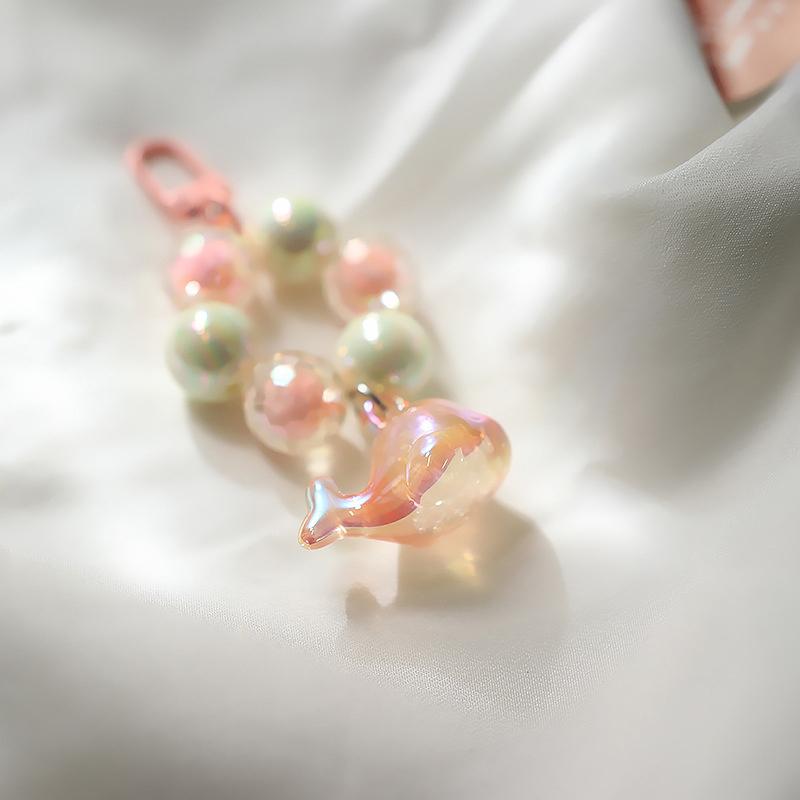 

Милый акриловый прозрачный маленький дельфин брелки рюкзак подвески аксессуары украшения розовый