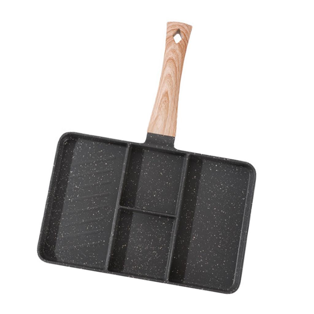 Divided Grill Maifan Stone Coating Aluminum Uniform Heating Anti Stick Multifunctional 4 Section Breakfast Pan for