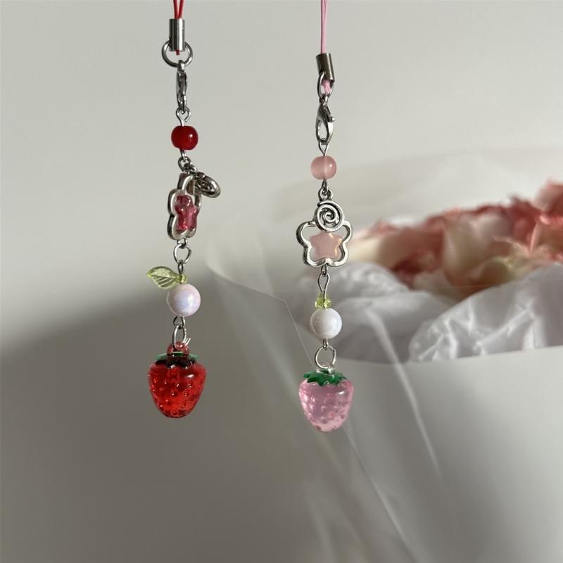 Stylish Keyring Pendant Sweet Phone Charm Perfect for Shopping and Dating