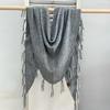 Trendy new scarf women's high-end sense versatile atmosphere wool shawl warm thickened fringed cashmere scarf