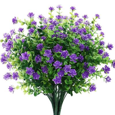 Artificial Plastic Flowers Fake Eucalyptus Plant Wedding Bridal Bouquet Christmas Decor Vase for Home Windowsill Bonsai Festival