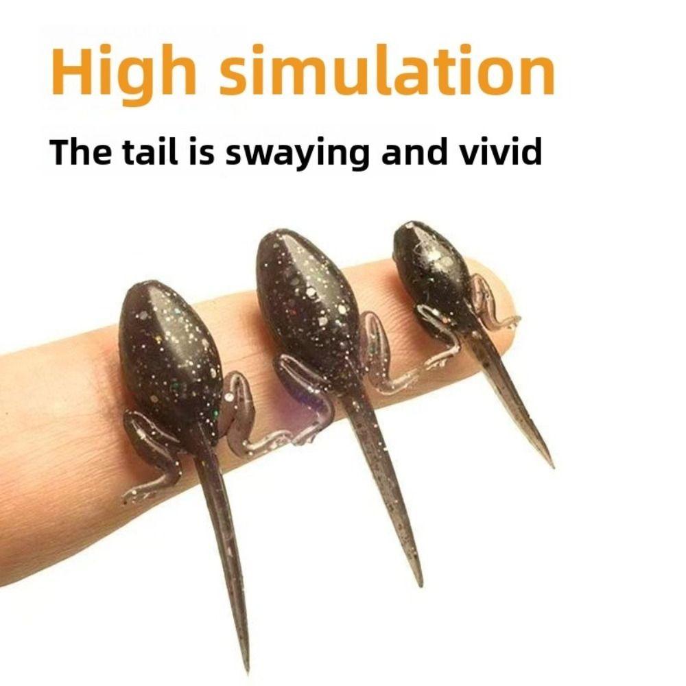 Soft Material Soft Fishing Lures with hook Artificial Worm Shape Bionic Tadpole Bait Lure Fishing
