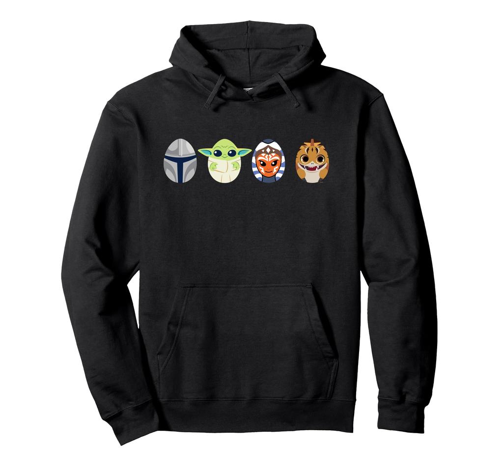 Star Wars Mandalorian Grogu Ahsoka Roz-Kat Easter Egg Hoodie