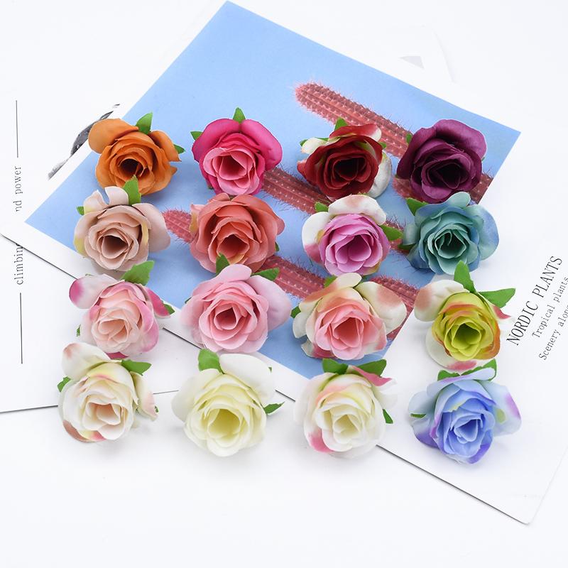Artificial flowers Silk Roses Bud Home festival party Outdoor Garden arch Decor Diy gift candy box brooch Wedding Bridal Bouquet