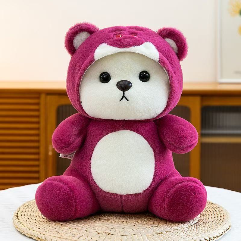 

Creative Cute Cuddly Bear Plush Toy Doll with Clothes Doll Sofa Ornaments Pillow Birthday Gift