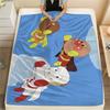 Anpanman Family pattern Flannel Blanket, High quality Comfortable for All Seasons, Home Decor, Warmth and Comfort, Perfect for Gifts.