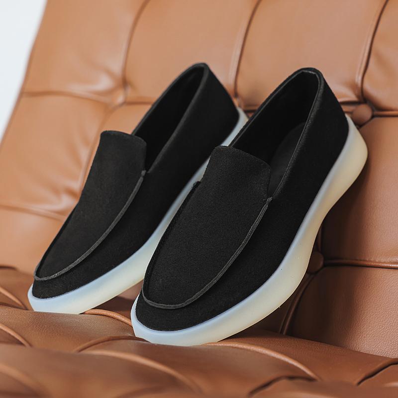 New Arrival Men Casual Shoes Handmade Leather Mens Loafers All-match Moccasins Stylish Slip On Boat Shoes Simple Business Shoes