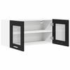 Hanging Cabinet Black Oak and White 80 X 31 X 40 Cm