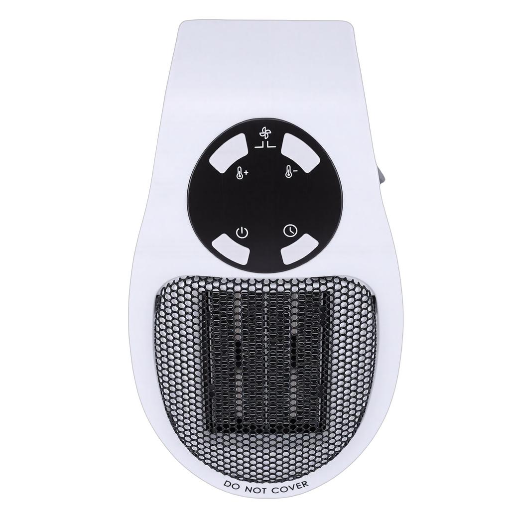 Wall Plug In Heater 500W Portable Wall Outlet Heater with Remote LED Display Adjustable Thermostat and 12H Timer for