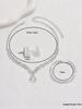 3/4PC Women's Fashion Claw Chain Charm Earrings Necklace Bracelet Zircon Set Wedding Banquet Party Holiday Gift