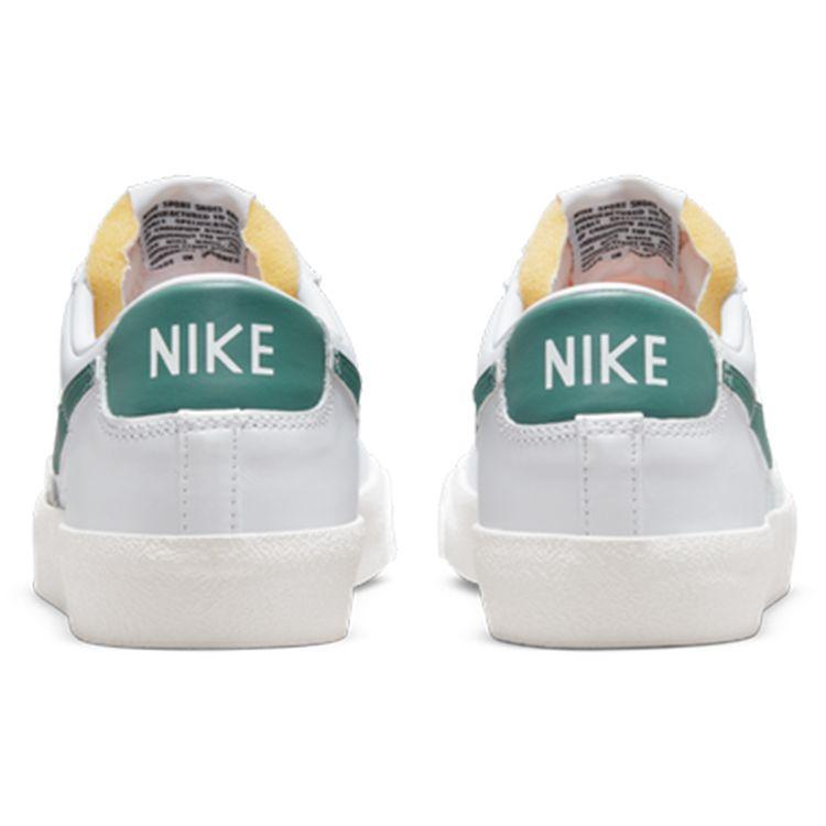 Nike Blazer 77 Leather Casual Slip-Resistant Shock-Absorbing Durable Low-Top Sneakers Women Sneakers White Green Gray DC4769-112