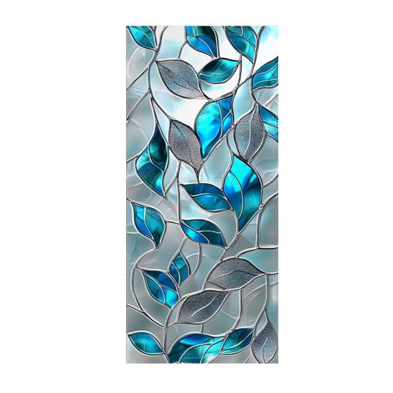 Stained Glass Effect Film Window Decorative Static Geometric Pattern Cling UV Block M